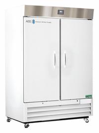 AMERICAN BIOTECH SUPPLY Lab Refrigerator: 49 cu ft, Upright, 1°C to 10°C, 34 3/4 in Overall Dp, Temp (MPN ABT-HC-49S). Key specifications — Door Opening Style: Right; Color: White; Alarm Type: Temperature; Manufacturer Part Number: ABT-HC-49S; Brand: AMERICAN BIOTECH SUPPLY; Product Type: Lab Refrigerator; Door Type: Swing Solid; Refrigerant Type: R-290.