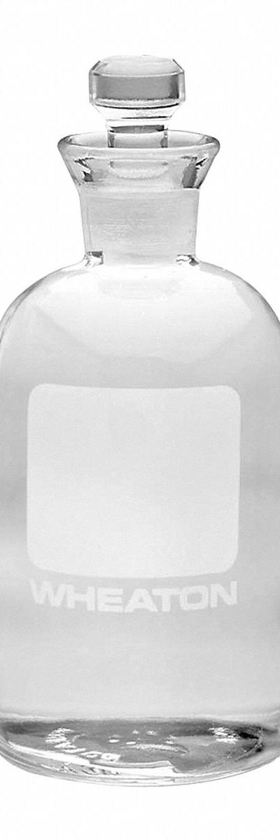 WHEATON Bottle: 300 mL, Robotic Stopper, 165 mm, Colorless, Un-Numbered - Glass Lab BOD Bottles