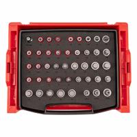TEKTON Socket Set: 26 - 50 Pieces, 1/2 in Drive Size, 44 Pieces, 17 1/2 in Overall Lg, Fixed Insert (MPN SHB92701). Key specifications — attr1216280: Fixed Insert; attr1216283: TEKTON; attr1225718: MT14 to MT18; attr1227491: 1/2 in.