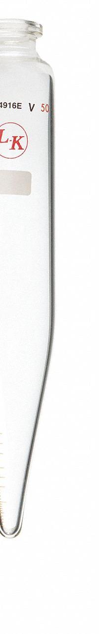 LK INDUSTRIES Centrifuge Tube: 100 mL, Centrifuge Tube, 14 mm Body Dia, 203.2 mm Overall Ht, Rubber (MPN S12C). Key specifications — Graduated: Yes; Includes Closure: Yes; Body Color: Colorless; Brand: LK INDUSTRIES; Bottom Shape: Conical.