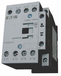 EATON IEC Magnetic Contactor: Non-Reversing, 4 Poles, 4NO Contacts, 18 A, 240V AC Coil (MPN XTCF032C10B). Key specifications — Brand: EATON; Integrated Surge Suppression: Yes.
