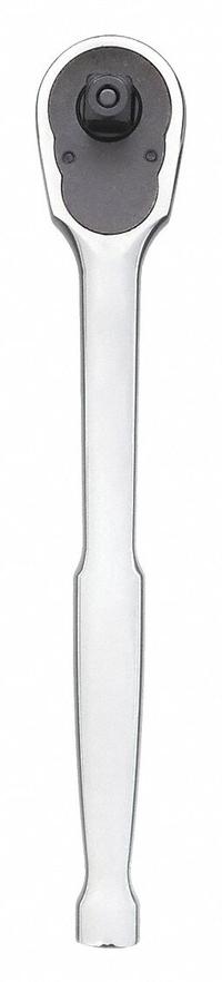 WESTWARD Hand Ratchet: Pear, Reversible, 7 3/4 in Overall Lg, Chrome, 5° Min Arc Swing (MPN 4YP74). Key specifications — attr1205598: Reversible; attr1205605: Quick-Release Included; attr1205626: Chrome; attr1205607: Pear; attr1205624: WESTWARD.