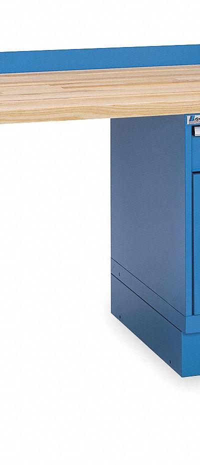 LISTA Workbench: Fixed Ht - Single Pedestal Workbenches