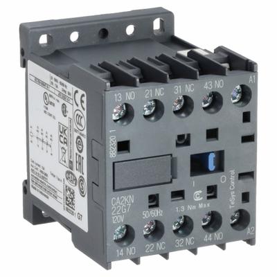 SCHNEIDER Control Relay: DIN-Rail & Surface Relay Mounting, 120V AC Coil Volt, 2NO/2NC - DIN Rail-Mounted Relays