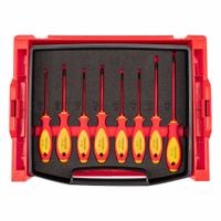TEKTON Screwdriver Set: 1-10 Pieces, 8 Pieces, Phillips/Slotted/Square Tip, 17 1/2 in Overall Lg (MPN DVZ90600). Key specifications — attr1205274: TEKTON; attr1205269: #1; attr1205277: Smooth.