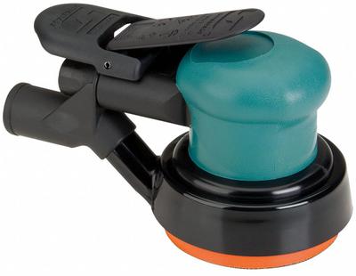 DYNABRADE Air Orbital Sander: 3 1/2 in Disc, Pressure Sensitive Adhesive, 3/32 in Orbit - Central Vacuum Random Orbital Sanders
