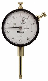 MITUTOYO Dial Indicator - Lug Back: 0 in to 1 in, Inch, Plunger, 0.0005 in/0.002 in Accuracy (MPN 2776ACAL). Key specifications — attr1184168: 2776ACAL; attr1184178: 0-50; attr1184223: MITUTOYO; attr1200883: Dial Indicator - Lug Back; attr1184173: AGD 2; attr1184177: 0.002 in; attr1184208: Certificate of Inspection.