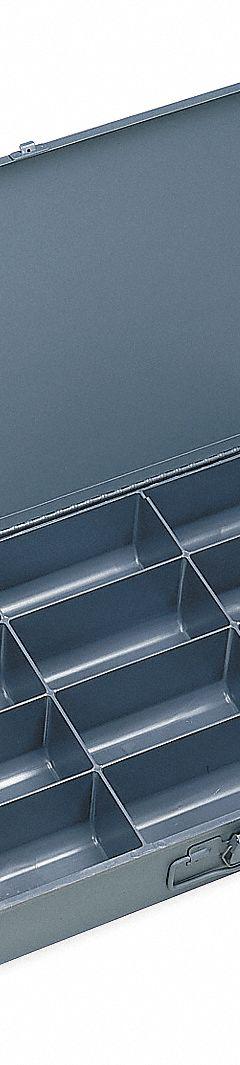 Compartment Drawer: 18 3/8 in x 12 1/2 in x 3 1/8 in, 3 1/16 in x 5 13/16 in x 2 15/16 in, Gray (MPN 115-95-D568). Key specifications — Color: Gray; Compartment HxWxD: 3 in x 5-13/16 in x 2-15/16 in; Number of Compartments: 12; Removable Dividers: No; Compatible Manufacturer Model Number: 309B; Brand: DURHAM MFG.