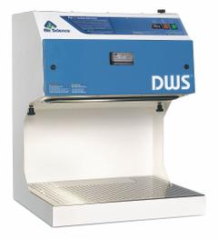 AIR SCIENCE Ductless Workstation: DWS, 24 in Overall Wd, 31 1/2 in Overall Ht, 22 3/4 in Overall Dp (MPN DWS24-A). Key specifications — Assembly: Fully Assembled; Brand: AIR SCIENCE; Base/Stand Included: Yes; Blower Included: Yes; Work Surface Included: Yes.