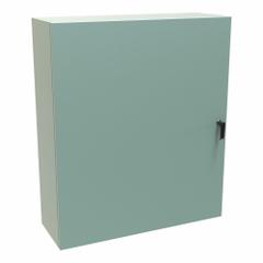 HAMMOND Electrical Enclosure: Steel, 42 in x 36 in x 12 in, NEMA 12/3R/4, Solid Cover, Hinged (MPN EN4SD423612GY). Key specifications — Closure Method: Latches; Brand: HAMMOND; Knockouts: Not Included.