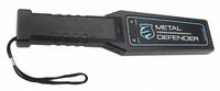 METAL DEFENDER Metal Detector: 1 1/2 in Scan Dp, 11 3/4 in L x 2 3/4 in W x 1 in H (MPN MD-1001C). Key specifications — Alert Type: Vibration; Batteries Included: No Batteries Included; Battery Size: 9V; Brand: METAL DEFENDER.