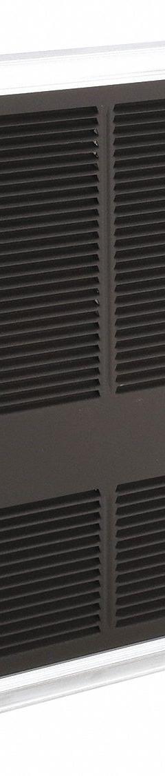MARKEL Recessed Electric Wall-Mount Heater: 3000 W/4000 W, 208/240V AC, Single Phase, Brown/Gray (MPN HF3326TD-RP). Key specifications — Grille Color: Brown; Programming Capability: Non-Programmable; Wattage Output: 3000 W/4000 W; Voltage, Phase: 208/240V AC, 1-phase; Rough-In Dimensions - H x W x D: 19-1/2 in x 14-1/8 in x 4 in; Nominal Voltage - HVAC: 240V AC; Brand: MARKEL; Phase: Single.