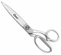 CLAUSS Fabric Shears: Right-Hand, 10 in Overall Lg, Straight, Steel, Pointed, Silver (MPN 10840). Key specifications — attr308500: Steel; attr308502: Silver; attr308505: Right-Hand; attr308522: Vinyl; attr324896: CLAUSS.