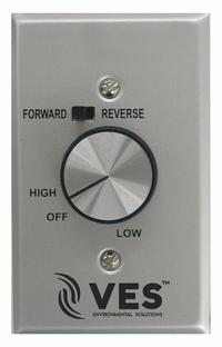 Speed Control: Dial, SPST, 3 Switches or Dials, 120V AC, Aluminum Plate, Silver Plate, 5 A (MPN ICFCFR5-S). Key specifications — Brand: VES; Reversible: Reversible; Input Voltage: 120V AC; Plate Material: Aluminum.