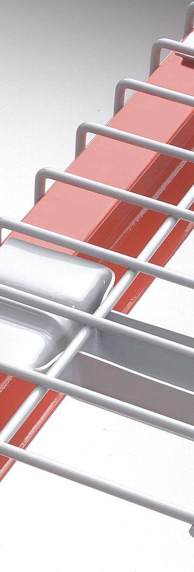 NASHVILLE WIRE Pallet Rack Decking: 46 in x 36 in - Flare-Channel Waterfall Wire Pallet Rack Decking
