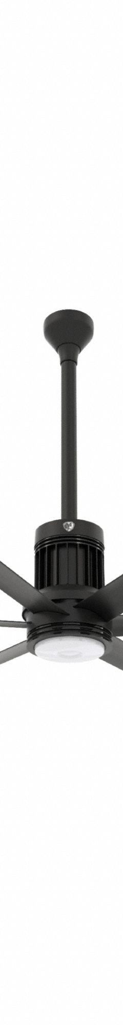 BIG ASS FANS Ceiling Fan: 12,616 cfm Airflow, 8 ft Blade Dia, 7 Speeds, 100 to 277V AC, Single Phase (MPN MKI61081806A728I24S2). Key specifications — Voltage: 100 to 277V AC; Light Kit: Yes; Series: I6; Number of Speeds: 7; Phase: Single; Current: 2 mA; Brand: BIG ASS FANS.