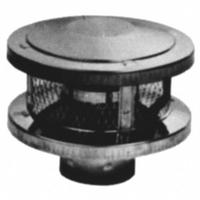 Rain Cap: Open Hood w/Arrestor Venting, Vented Rain Cap, Round, 6 in Duct, 430, Stainless Steel (MPN 6HS-RCS). Key specifications — Screen Included: Yes; Backdraft Damper Included: No; Brand: AMERI-VENT; Color: Silver; Connection Type: Snap Lock; Material of Cap/Hood: Stainless Steel.