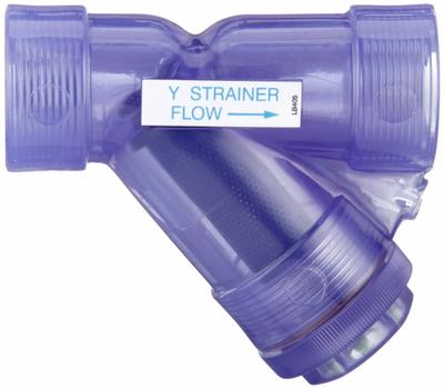 HAYWARD Y Strainer: 1 in, NPT, Mesh, 0.0313 in Screen Size, PVC, FPM, 4 5/8 in Ht - PVC Y Strainers
