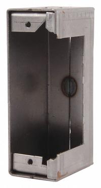 KEEDEX Weldable Gate Box: Electric Strike Box, Steel, 1 Mounting Holes, Hardware Included, Silver (MPN K-BXES-EN400). Key specifications — Brand: KEEDEX; Color: Silver; Finish: Unfinished; Hardware Included: Yes; Material: Steel; Product Type: Electric Strike Box.