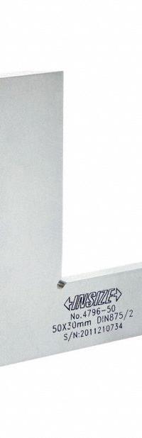 INSIZE Square: 90° Angle, 2 x 1.2 in Outside Dimensions, Stainless Steel (MPN 4796-50). Key specifications — attr1182176: Stainless Steel; attr1182181: Box; attr1182159: INSIZE; attr1182175: 2 x 1.2 in; attr1182177: Inside:.00095", Outside:.00098"; attr1182182: No.