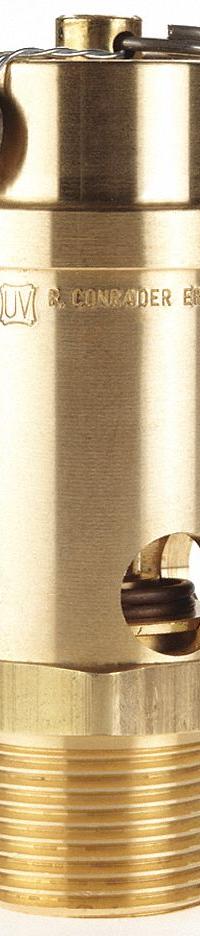 CONRADER Safety Valve: Soft Seat, 1 in (M)NPT Inlet (In.), 225 psi Preset Setting (PSI), Brass (MPN SRV765-1-225). Key specifications — attr291993: Soft Seat; attr291998: Brass; attr292007: Silicone; attr292009: Brass; attr294753: CONRADER.