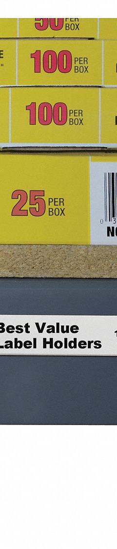 C-LINE Label Holder: 1/2 in x 3 in, Clear, Slide-In, 50 Label Holders, Self-Adhesive, Plastic, 50 PK (MPN 87607). Key specifications — Color: Clear; Label Attachment Type: Slide-In; Finish: Glossy; Mounting Type: Self-Adhesive; Material: Plastic; Brand: C-LINE.