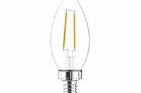 GE LAMPS Compact LED Bulb: Candelabra Screw (E12), LED, (B) Bullet, B10, 3.5 W Watt, 2700K, Clear (MPN LED4DFBC-C-2PK). Key specifications — Bulb Shape: B10; Voltage: 120V AC; Bulb Finish: Clear; Color Temperature: 2700K; Brand: GE LAMPS.
