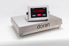 DORAN Industrial Bench Scale: 24 in x 18 in, IP69K, Corded Remote, 500 lb Wt Capacity - Imperial (MPN 7500XL/1824). Key specifications — Connection Ports: Wireless Ethernet; Readability: 50 g/0.1 b/2 oz; Brand: DORAN; Weighing Surface Material: 304 Stainless Steel.