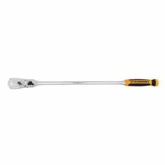 GEARWRENCH Hand Ratchet: Pear, Reversible, 24 in Overall Lg, Full Polish Chrome, 4° Min Arc Swing (MPN 81372T). Key specifications — attr1205598: Reversible; attr1205605: Quick-Release Not Included; attr1205626: Full Polish Chrome; attr1228094: Standard Length; attr1205607: Pear; attr1205624: GEARWRENCH.