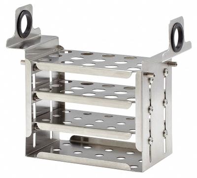 POLYSCIENCE Tube Rack: 3 in Overall Wd, 4 1/2 in Overall Ht, 7 in Overall Lg, Stainless Steel - Lab Storage Racks