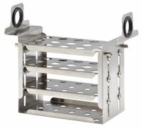 Tube Rack: 3 in Overall Wd, 4 1/2 in Overall Ht, 7 in Overall Lg, Stainless Steel, Silver (MPN 510-672). Key specifications — Material: Stainless Steel; Color: Silver; Product Type: Test Tube Rack; Total Holding Capacity: (15) Wells; Brand: POLYSCIENCE.