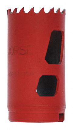 MORSE Hole Saw: 1 1/8 in Saw Dia., 5/6 Teeth per Inch, 1 7/8 in Max. Cutting Dp, 1/2"-20 Thread Size (MPN MHS18). Key specifications — attr1098070: 5/6; attr1098087: MORSE; attr1098073: 1/2"-20.