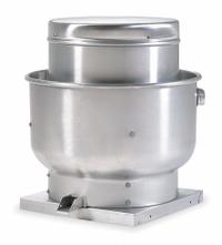 Centrifugal Upblast Roof Exhaust Fan: Belt Drive, Less Drive Pack, 16 1/2 in Wheel, 1/4 hp to 1 hp (MPN 1MBF1). Key specifications — Brand: DAYTON; Base Shape: Square; Assembly: Unassembled; Mounting Location: Roof; For High-Static Pressure Applications: Yes; Includes Drive Package: No; Drive Package: Less Drive Package.