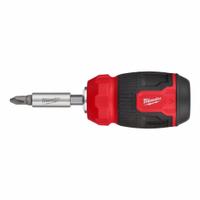 MILWAUKEE Multi-Bit Screwdriver: Nut Driver/Phillips/Slotted/Square/Torx Tip, 7 Tips, Magnetic (MPN 48-22-2910). Key specifications — attr1205339: #2 (Square); attr1205303: MILWAUKEE.