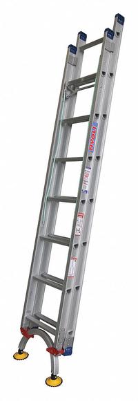 TIVOLI Extension Ladder: 16 ft Ladder Size, Aluminum, 300 lb Load Capacity, 30 lb Wt, 2 Sections (MPN PROX16). Key specifications — Color: Silver; Brand: TIVOLI; Included Features: Leg Levelers; Removable Fly: Fixed.