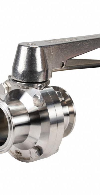 DIXON Butterfly Valve: 1 1/2 in Pipe Size - 3-A Certified Stainless Steel Butterfly Valves