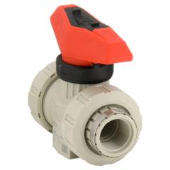 GF PIPING SYSTEMS Manual Two-Way Ball Valve: 3/4 in, Polypropylene, Straight, FNPT x FNPT, Two-Piece (MPN 167546333). Key specifications — Brand: GF PIPING SYSTEMS; Handle: Lever.