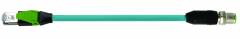 MURRELEKTRONIK Cordset: Cat5, M12 Male Straight x RJ45 Male Straight, 5 m Lg, TPE, Blue, A Coding (MPN 7700-48521-S4W0500). Key specifications — Brand: MURRELEKTRONIK; Cable Jacket Color: Blue; End 1 Coding: A; Performance Category: Cat5.