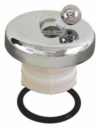 APPROVED VENDOR Drain Stopper: Plastic, Chrome-Plated, Flip It, 1 1/2 in Fits Drain Size (MPN 35249). Key specifications — Color: Silver; Includes: Gasket; Material: Plastic.