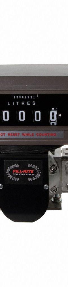 FILL-RITE Positive Displacement Flowmeter: Rotary Positive Displacement Meter, Inline, Pesticides (MPN TS20CV04BLCJMXBXXN). Key specifications — Display Type: 6 Digit Mechanical; Max. Voltage: 24V DC; Accuracy: +/-0.5%; Brand: FILL-RITE.