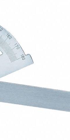 INSIZE Manual-Reading Protractor: 19 45/64 in Blade Lg, 0°to 180°, 1° Graduations, +/-0.3° Accuracy (MPN 4799-1300). Key specifications — attr1182193: Steel; attr1182194: +/-0.3°; attr1182195: 19-45/64 in; attr1182198: 1°; attr1182218: INSIZE.