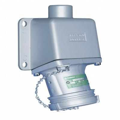 APPLETON ELECTRIC Pin and Sleeve Receptacle: Gray, 250V DC/600V AC, Single Phase, 30 A - Watertight Receptacles