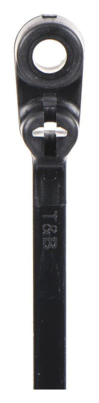 TY-RAP Cable Tie: 8 in Nominal Lg, 1 3/4 in Nominal Max. Bundle Dia., 0.19 in Wd, Black, 1,000 PK (MPN TY35MX). Key specifications — Screw Mount Hole Size: #10; Color: Black; Brand: TY-RAP.