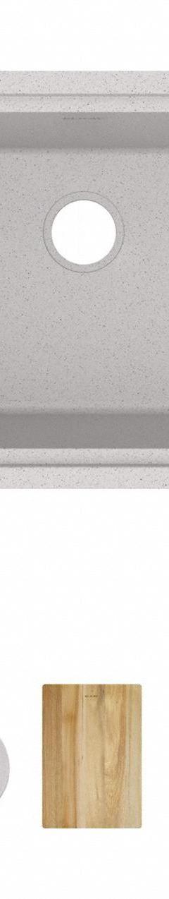 ELKAY Sink: 32 1/2 in Overall Lg, 19 3/8 in Overall Wd, 9 1/8 in Bowl Dp, 30 3/4 in Bowl Lg, 1 Bowls (MPN ELGRU13322WOGS0). Key specifications — Brand: ELKAY; Faucet Handle Type: None; Color Family: Silver/Gray.