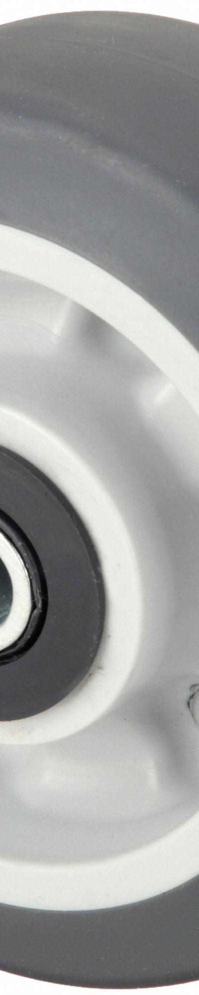 APPROVED VENDOR Caster Wheel: 5 in Wheel Dia., 2 in Wheel Wd, Rubber, 375 lb Load Rating - Nonmarking Rubber Tread on Aluminum Core Wheels