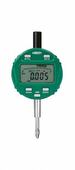 INSIZE Digital Indicator: 0 in to 0.5 in /0 mm to 12.7 mm, Inch/Metric, +/- 0.00015 in Accuracy (MPN 2138-10E). Key specifications — attr1184065: INSIZE; attr1184072: +/- 0.00015 in; attr1184084: 2.283 in.