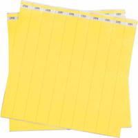 ID Wristband: No Legend, 10 in Overall Lg, 1 in Overall Wd, Tyvek®, Yellow, 500 PK (MPN 95099). Key specifications — attr1126094: Yellow.
