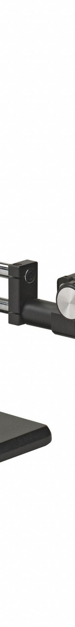 ACCU-SCOPE Microscope: Stereo, Trinocular, 0.67X to 4.5X, 22 mm Optical Field of View, 10 in x 10 in (MPN 3076-BS). Key specifications — attr1026089: Single Arm Boom; attr1026045: 10 in x 10 in; attr1026048: ACCU-SCOPE; attr1026055: Yes; attr1026068: 10X; attr1026078: 0.67X to 4.5X; attr1026095: 100 mm.