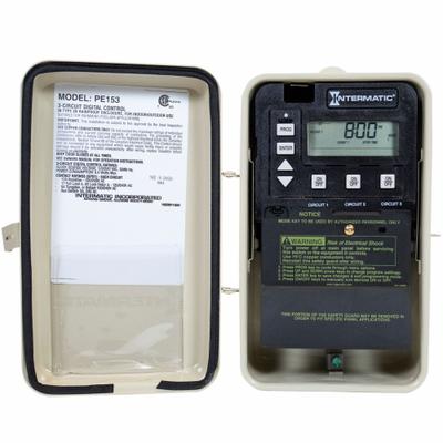 INTERMATIC Electronic Timer: 24 hr, Not Astronomic, 120/240V AC, SPST - Digital Timer Switches
