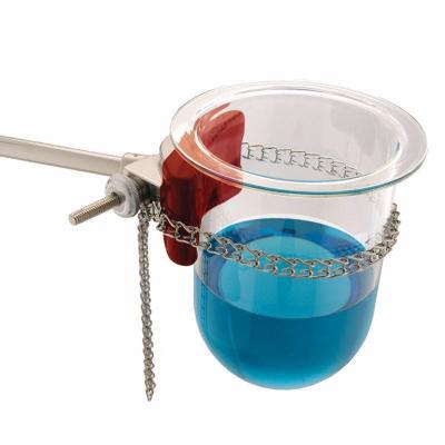 CHEMGLASS Clamp: Clamp, 2 in Overall Ht, 7 1/2 in Base Lg, 5 in Arm Lg, 3 3/4 in Base Wd - Lab Clamps